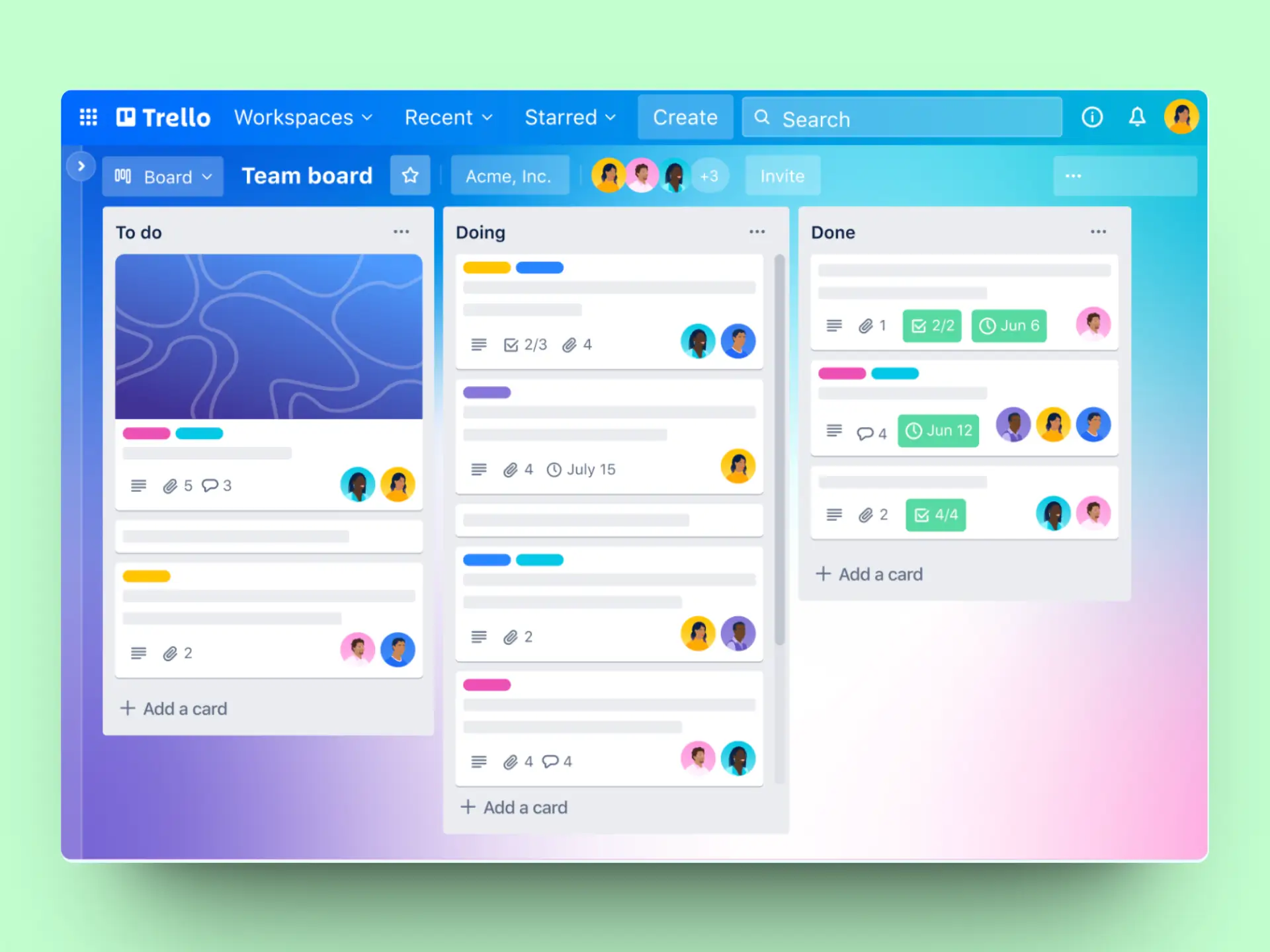 trello screenshot