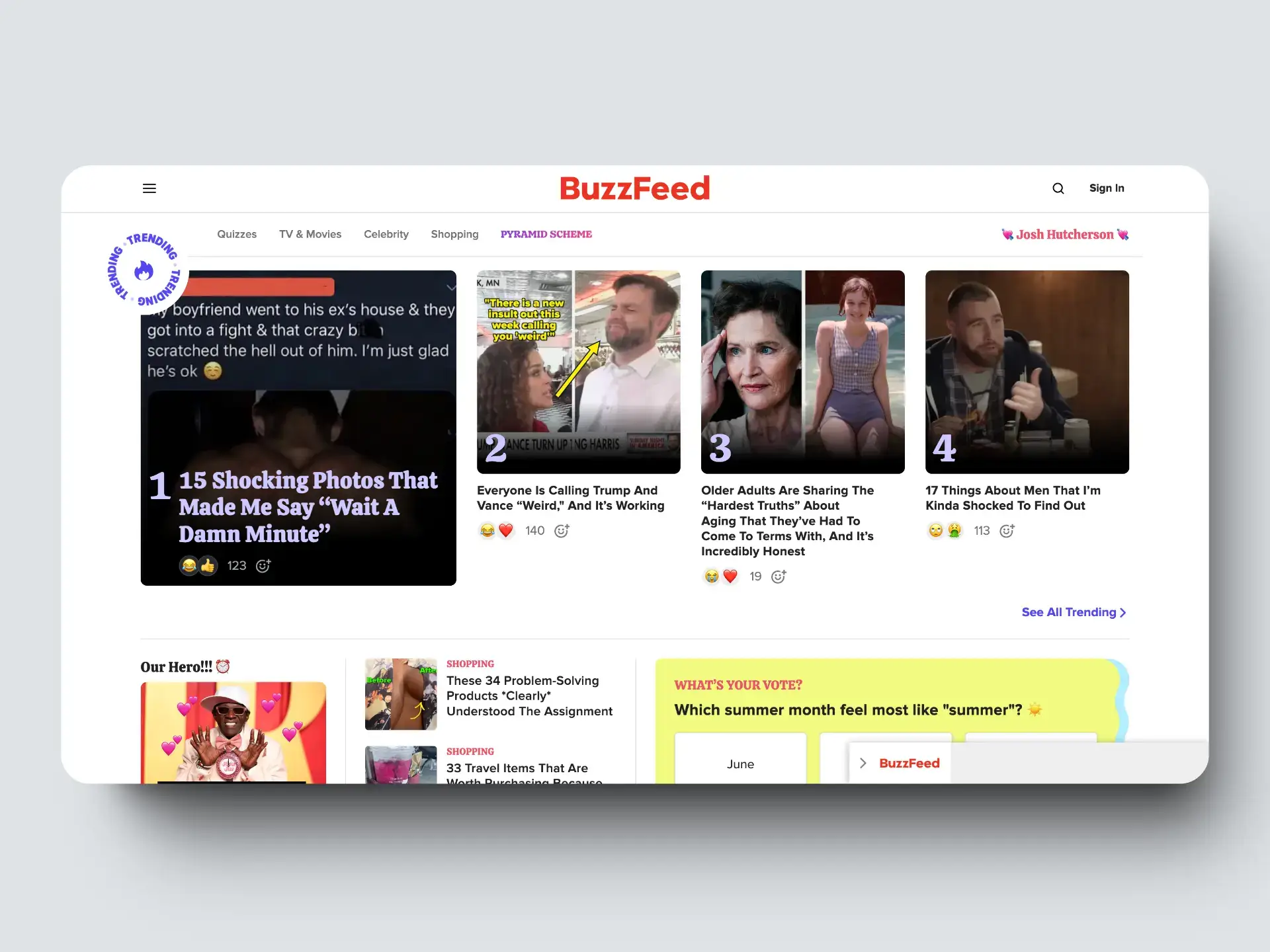 BuzzFeed website screenshot